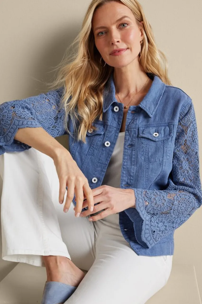Soft Surroundings Varese Linen Blend Jacket- Jackets & Coats