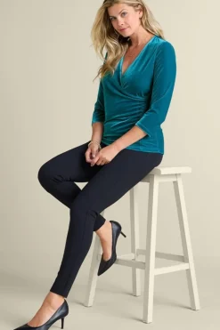 Soft Surroundings Velvet Alyssa Knit Top- Tops
