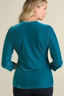 Soft Surroundings Velvet Alyssa Knit Top- Tops