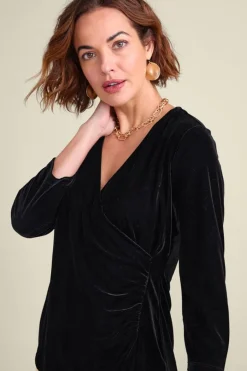 Soft Surroundings Velvet Alyssa Knit Top- Tops