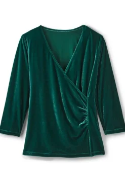 Soft Surroundings Velvet Alyssa Knit Top- Tops