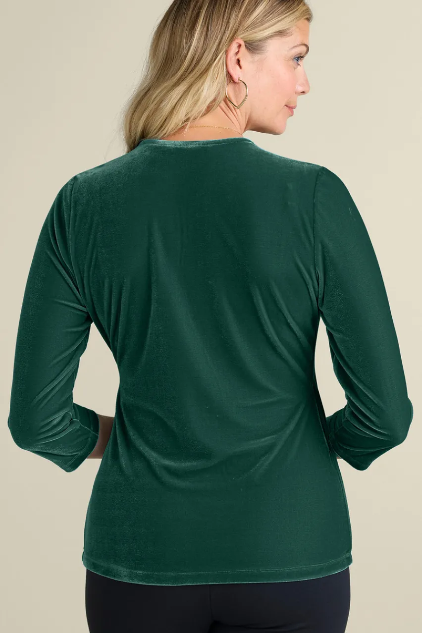 Soft Surroundings Velvet Alyssa Knit Top- Tops