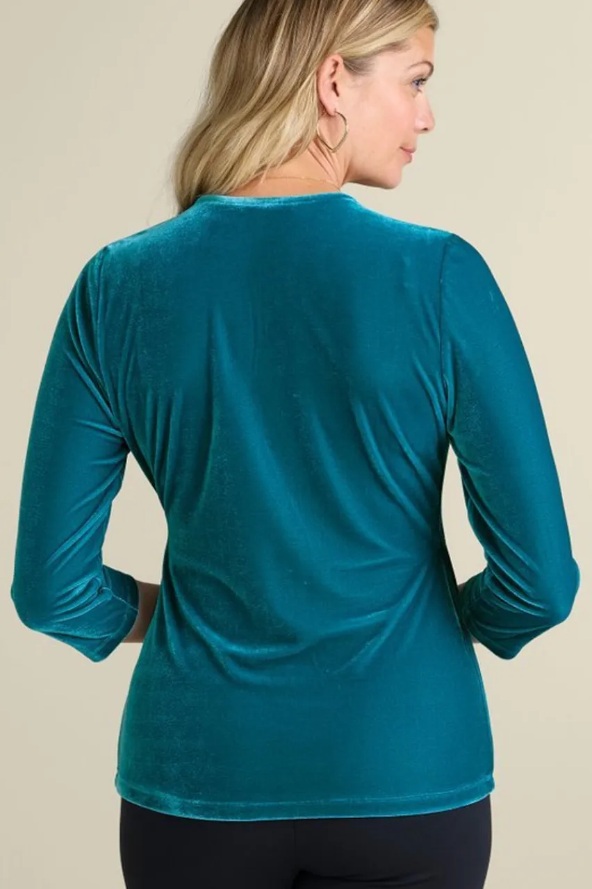 Soft Surroundings Velvet Alyssa Knit Top- Tops