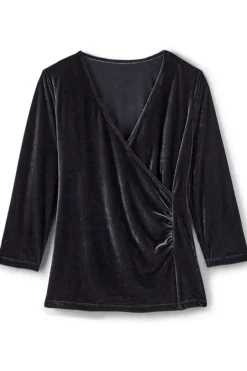 Soft Surroundings Velvet Alyssa Knit Top- Tops