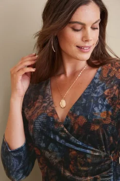 Soft Surroundings Velvet Alyssa Knit Top- Tops