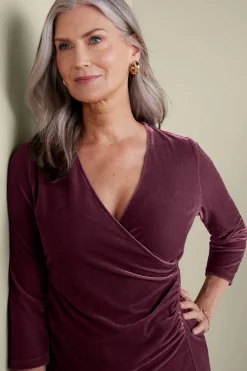 Soft Surroundings Velvet Alyssa Knit Top- Tops