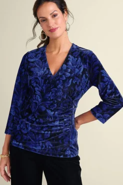 Soft Surroundings Velvet Alyssa Knit Top- Tops