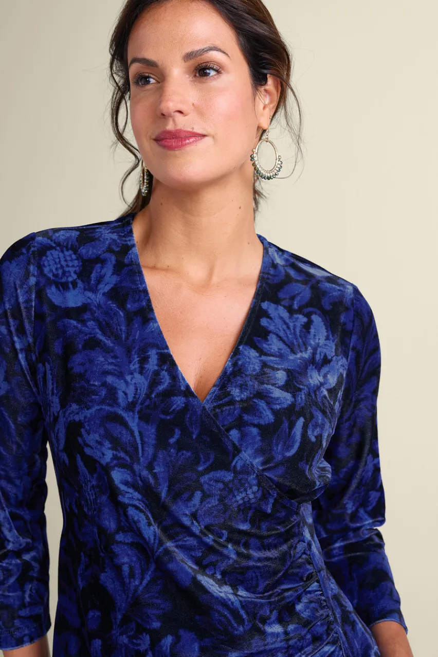 Soft Surroundings Velvet Alyssa Knit Top- Tops
