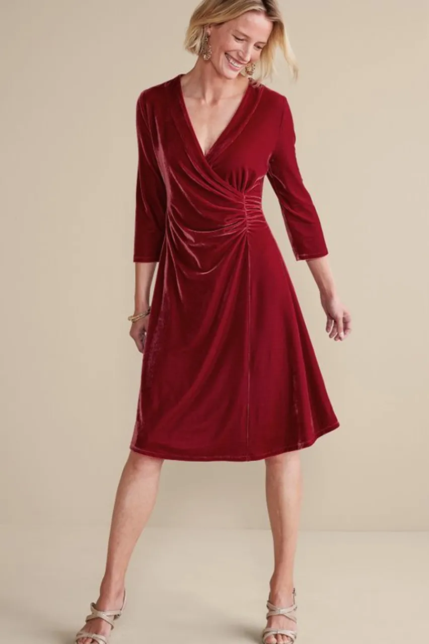 Soft Surroundings Velvet Hyannis Dress- Dresses