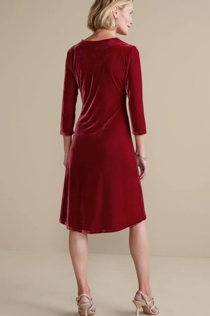 Soft Surroundings Velvet Hyannis Dress- Dresses