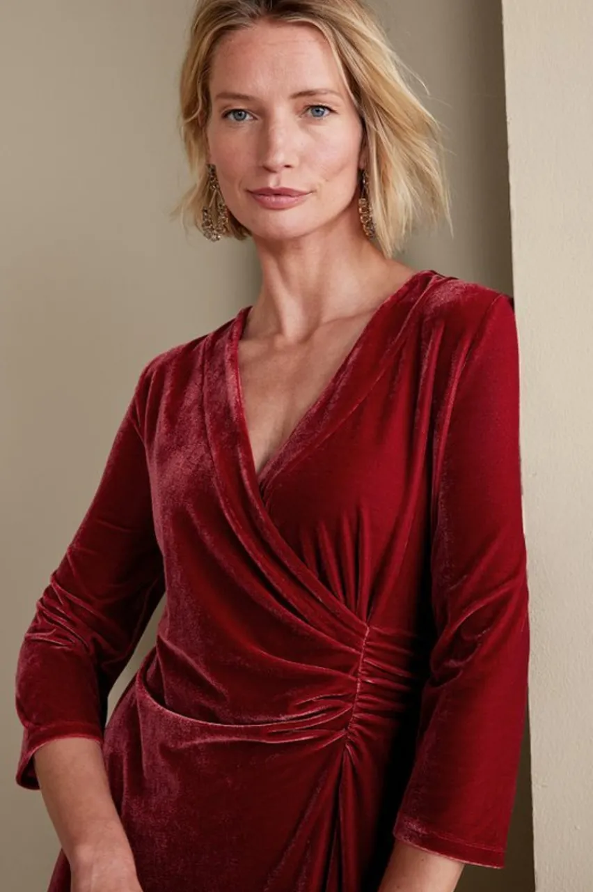 Soft Surroundings Velvet Hyannis Dress- Dresses