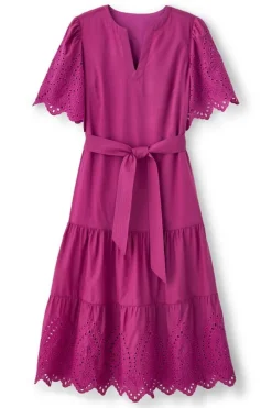 Soft Surroundings Verena Eyelet Midi Dress- Dresses