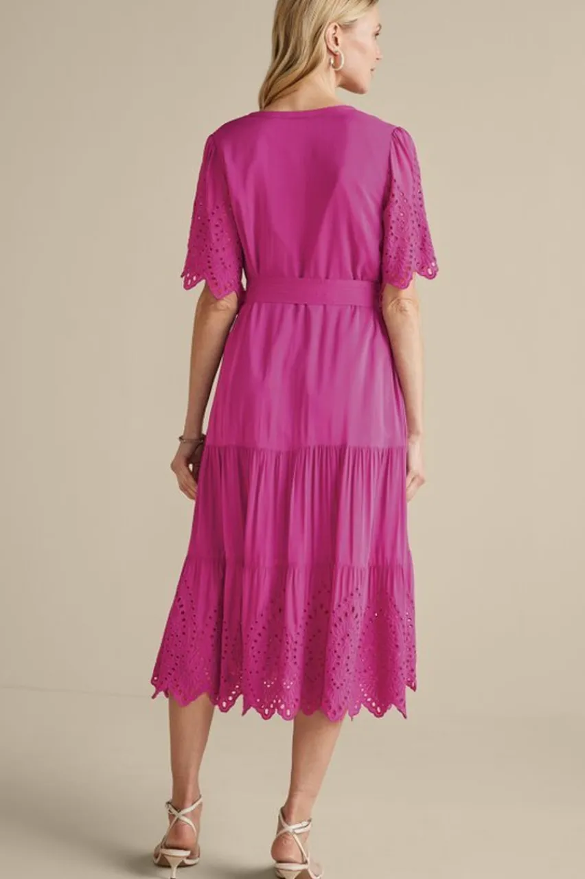 Soft Surroundings Verena Eyelet Midi Dress- Dresses