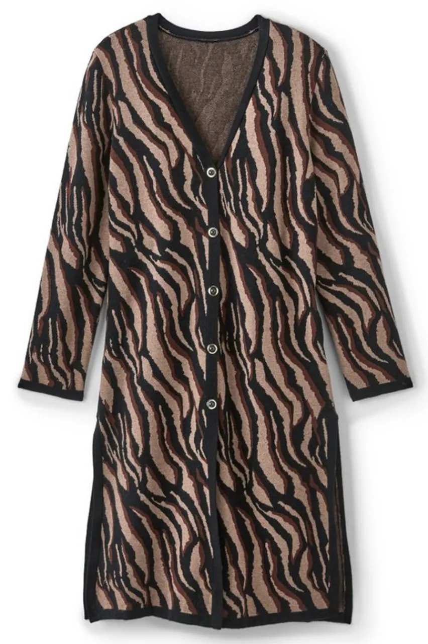 Soft Surroundings Veronica Jacquard Cardigan- Sweaters & Cardigans