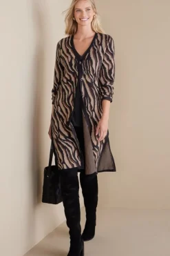 Soft Surroundings Veronica Jacquard Cardigan- Sweaters & Cardigans