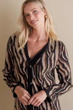 Soft Surroundings Veronica Jacquard Cardigan- Sweaters & Cardigans