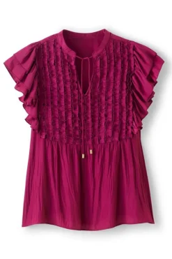Soft Surroundings Victoria Ruffle Tunic- Tops