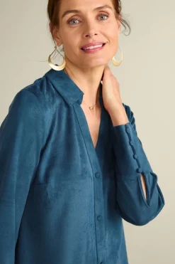 Soft Surroundings Vida Faux Suede Tunic- Tops
