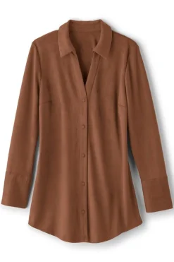Soft Surroundings Vida Faux Suede Tunic- Tops