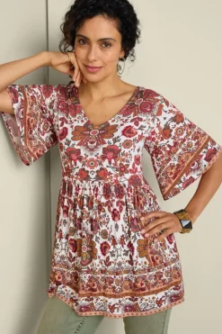 Soft Surroundings Vina Short Sleeve Tunic- Tops|Tunics & Leggings