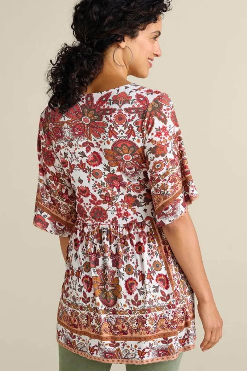 Soft Surroundings Vina Short Sleeve Tunic- Tops|Tunics & Leggings