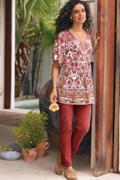 Soft Surroundings Vina Short Sleeve Tunic- Tops|Tunics & Leggings