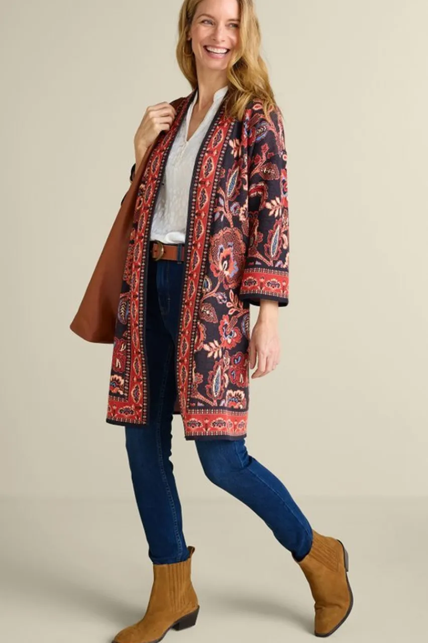 Soft Surroundings Vitrine Jacquard Cardigan- Tops|Sweaters & Cardigans