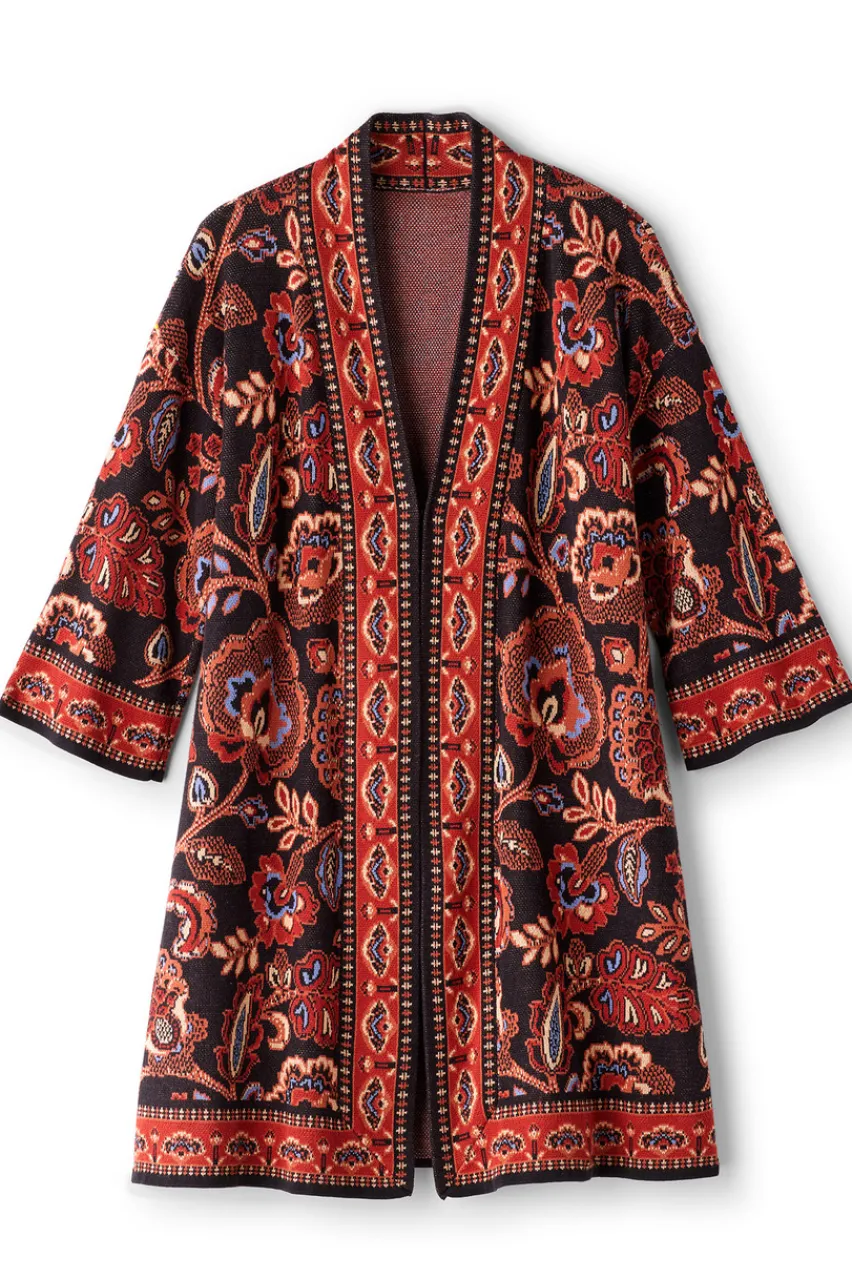 Soft Surroundings Vitrine Jacquard Cardigan- Tops|Sweaters & Cardigans