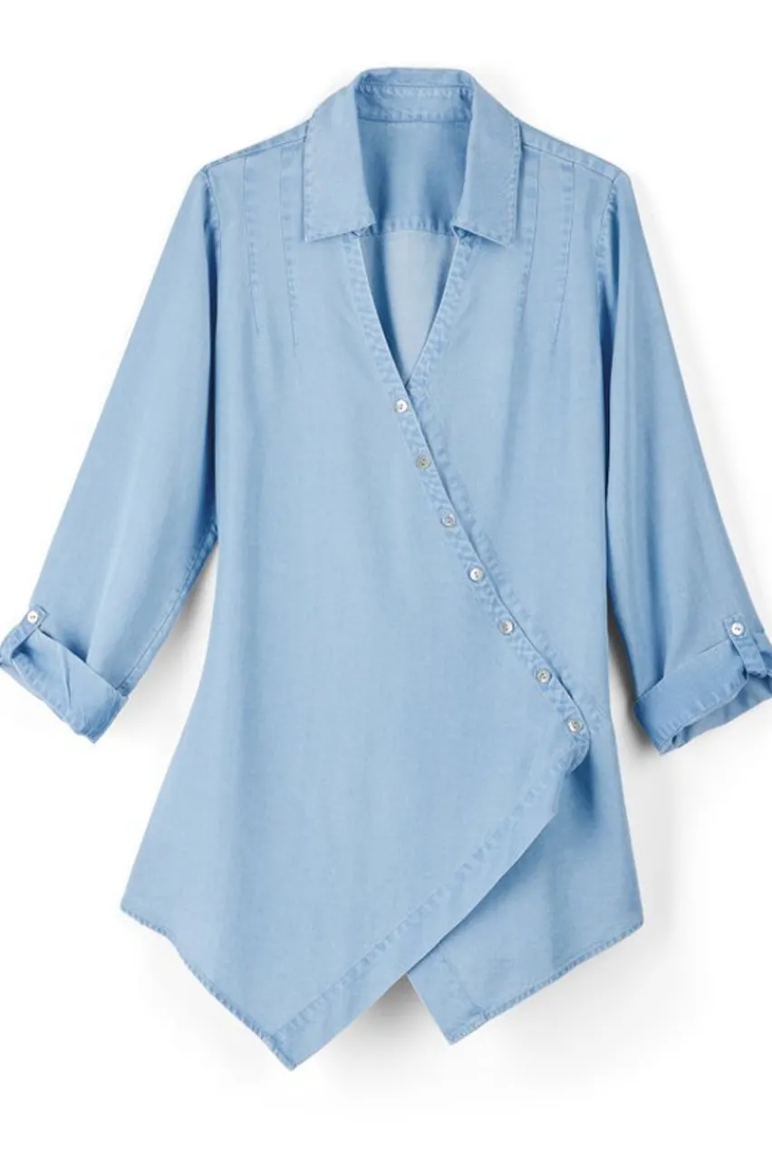 Soft Surroundings Washed Tencel™ Tunic- Tops|Tunics & Leggings