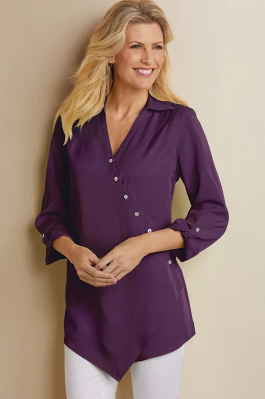 Soft Surroundings Washed Tencel™ Tunic- Tops|Tunics & Leggings