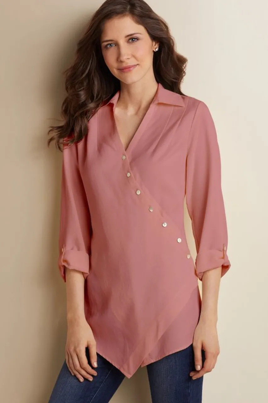 Soft Surroundings Washed Tencel™ Tunic- Tops|Tunics & Leggings