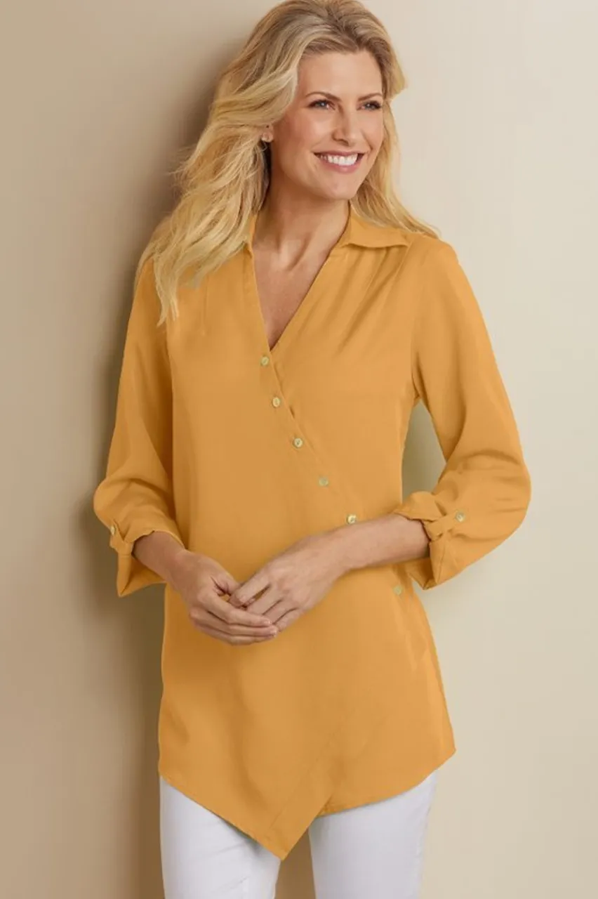 Soft Surroundings Washed Tencel™ Tunic- Tops|Tunics & Leggings