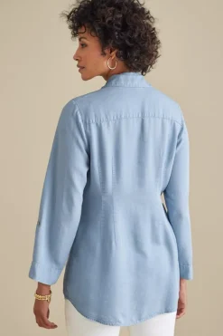 Soft Surroundings Washed Tencel™ Tunic- Tops|Tunics & Leggings