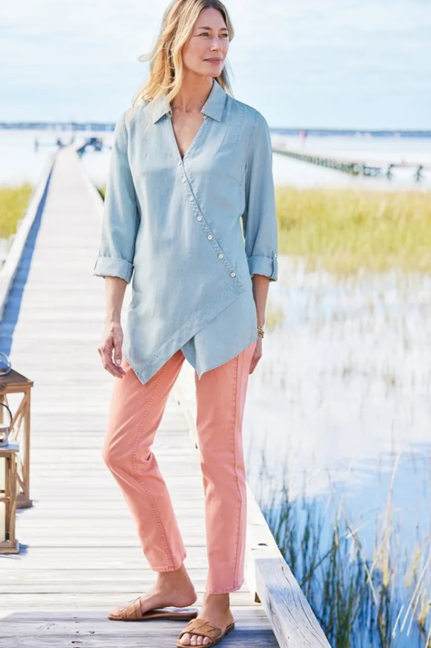 Soft Surroundings Washed Tencel™ Tunic- Tops|Tunics & Leggings