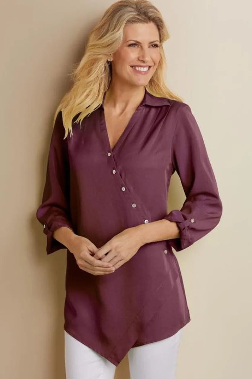 Soft Surroundings Washed Tencel™ Tunic- Tops|Tunics & Leggings