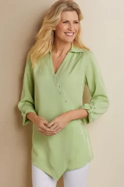 Soft Surroundings Washed Tencel™ Tunic- Tops|Tunics & Leggings