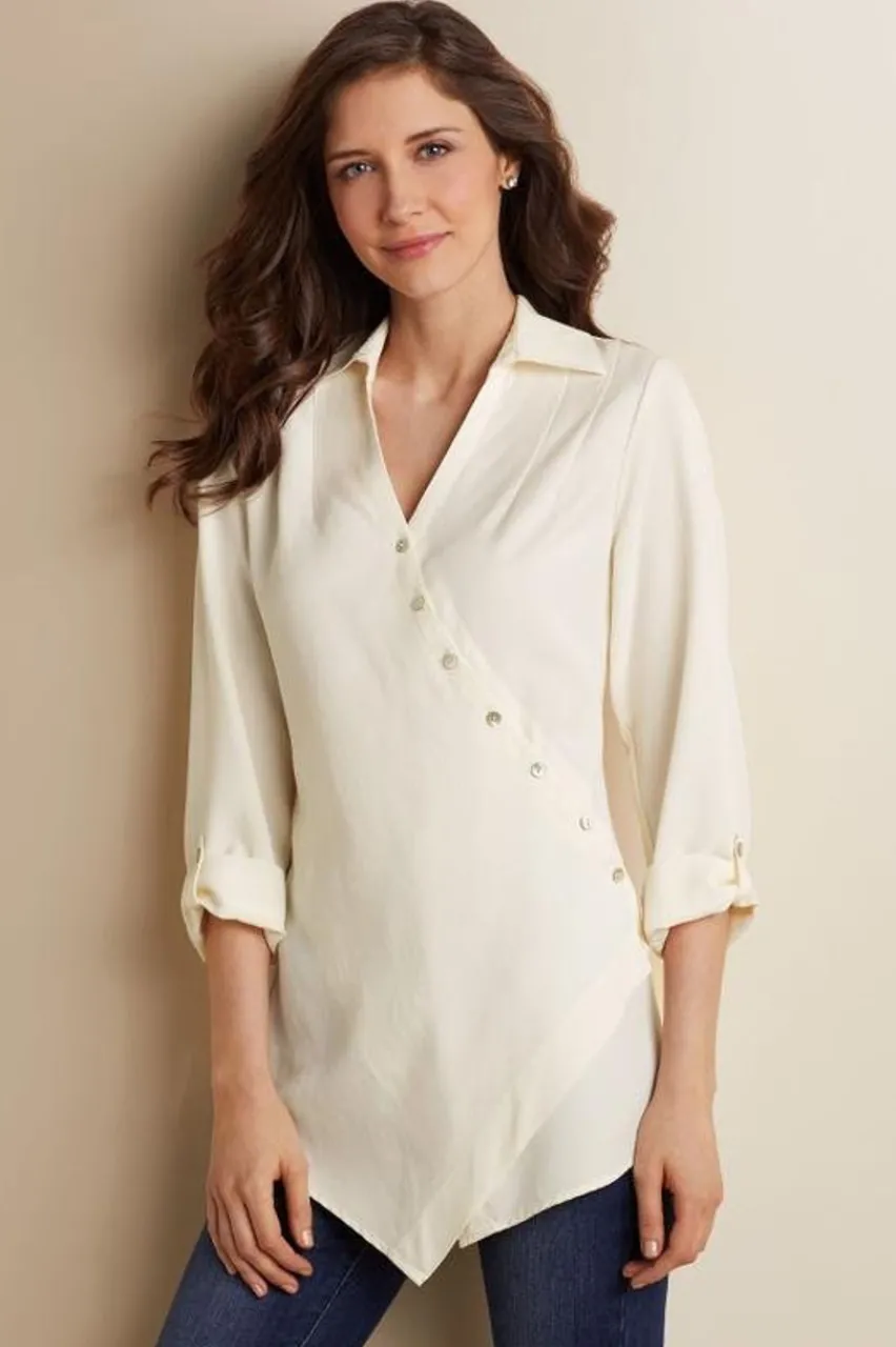Soft Surroundings Washed Tencel™ Tunic- Tops|Tunics & Leggings