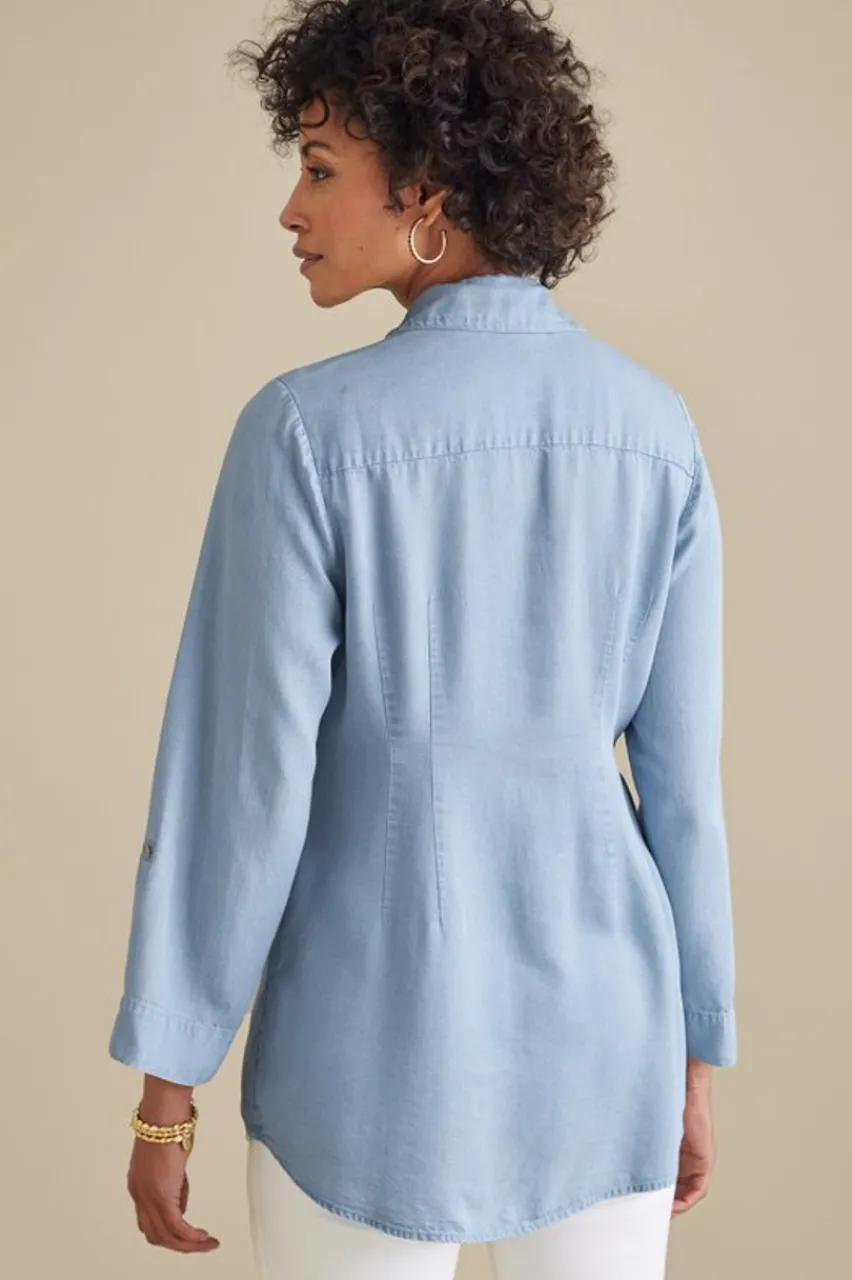 Soft Surroundings Washed Tencel™ Tunic- Tops|Tunics & Leggings