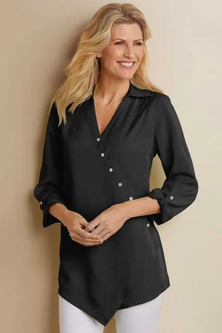Soft Surroundings Washed Tencel™ Tunic- Tops|Tunics & Leggings