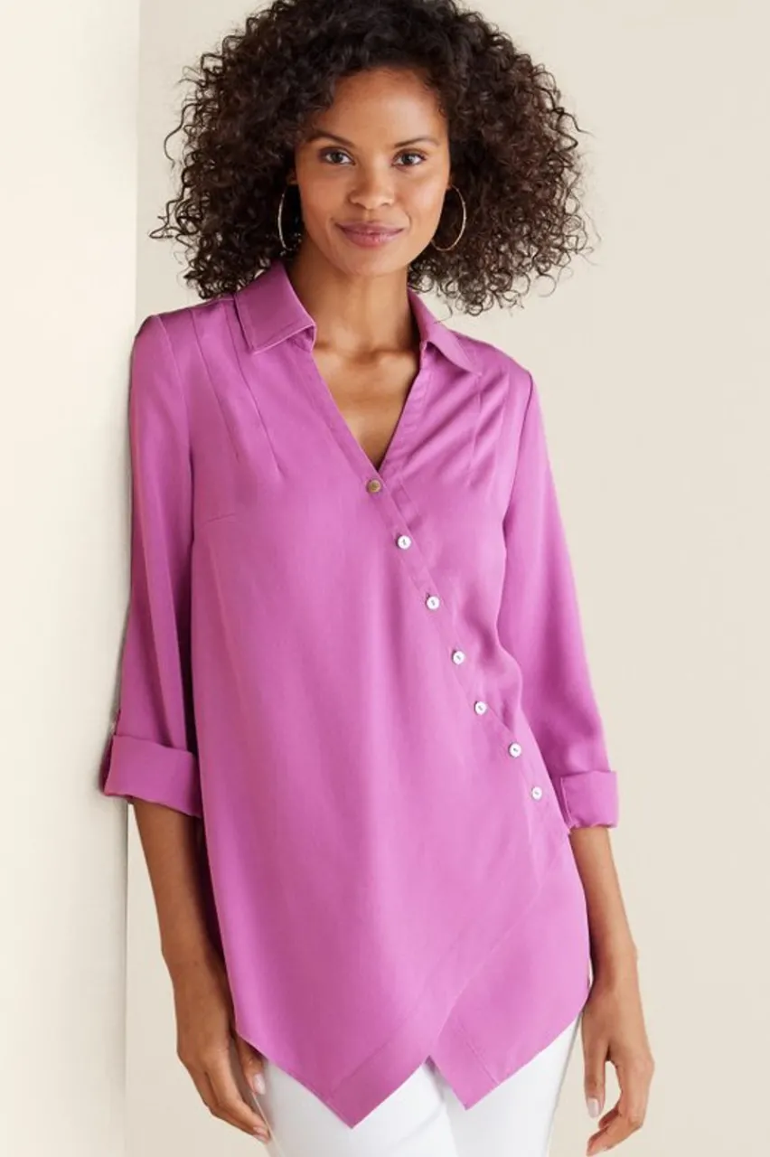 Soft Surroundings Washed Tencel™ Tunic- Tops|Tunics & Leggings