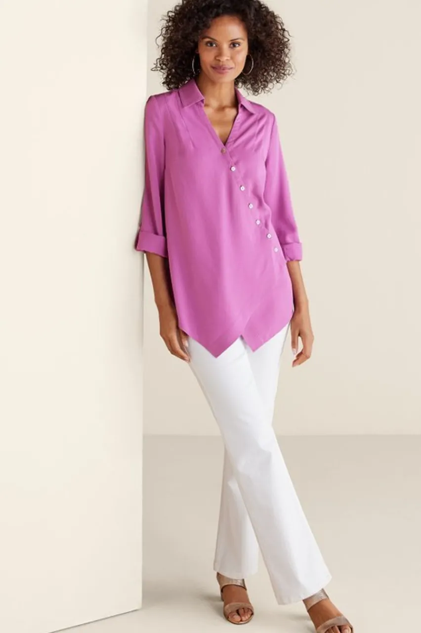 Soft Surroundings Washed Tencel™ Tunic- Tops|Tunics & Leggings