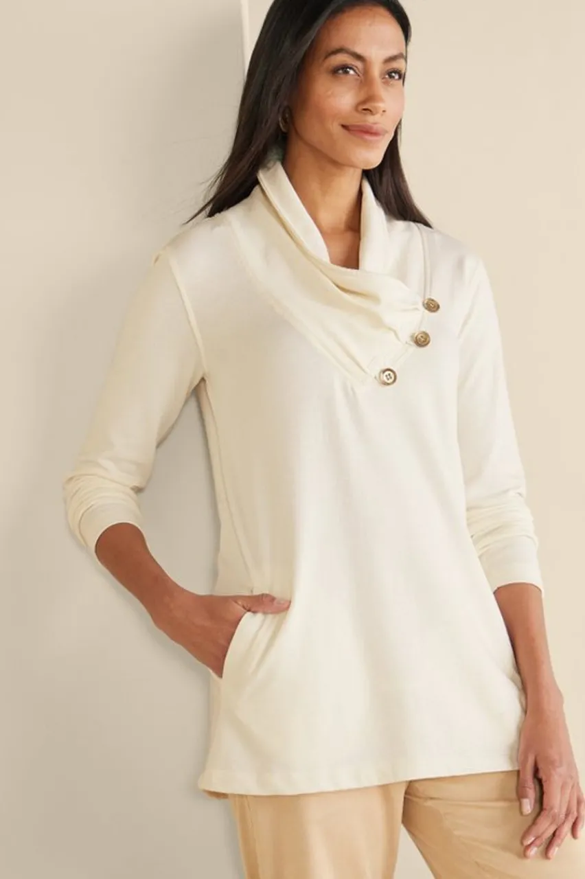 Soft Surroundings Westminster Tunic Sweatshirt- Tops|Tunics & Leggings