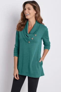 Soft Surroundings Westminster Tunic Sweatshirt- Tops|Tunics & Leggings