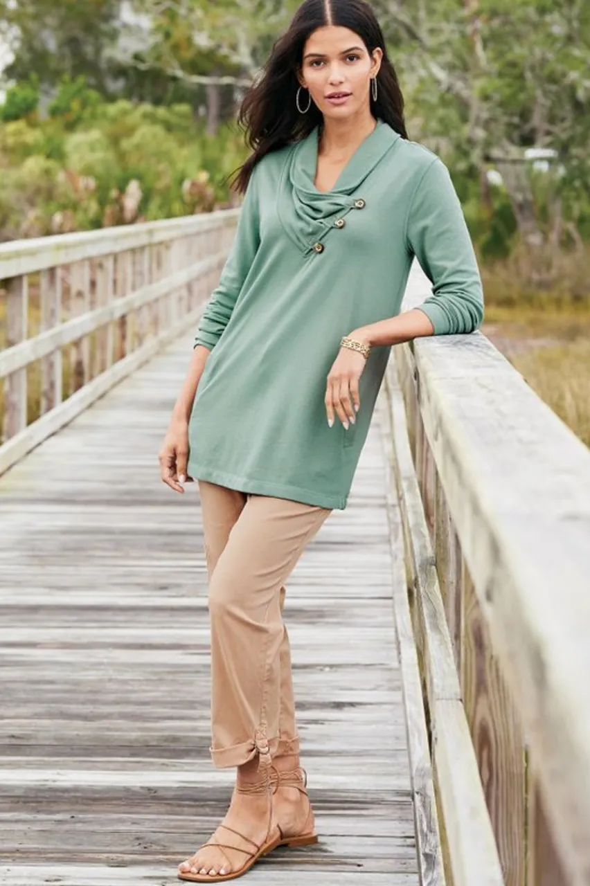 Soft Surroundings Westminster Tunic Sweatshirt- Tops|Tunics & Leggings