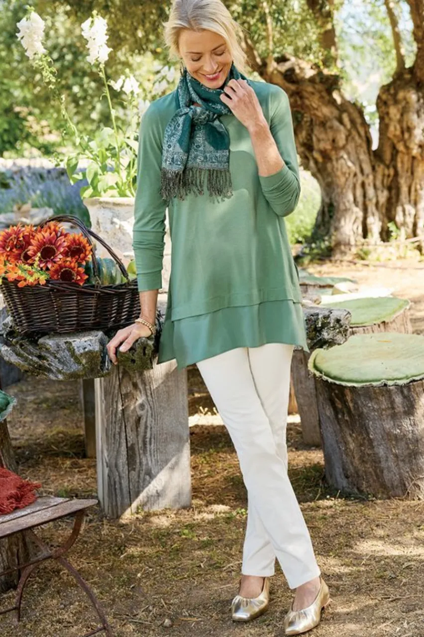 Soft Surroundings Willa Layered Tunic- Tops