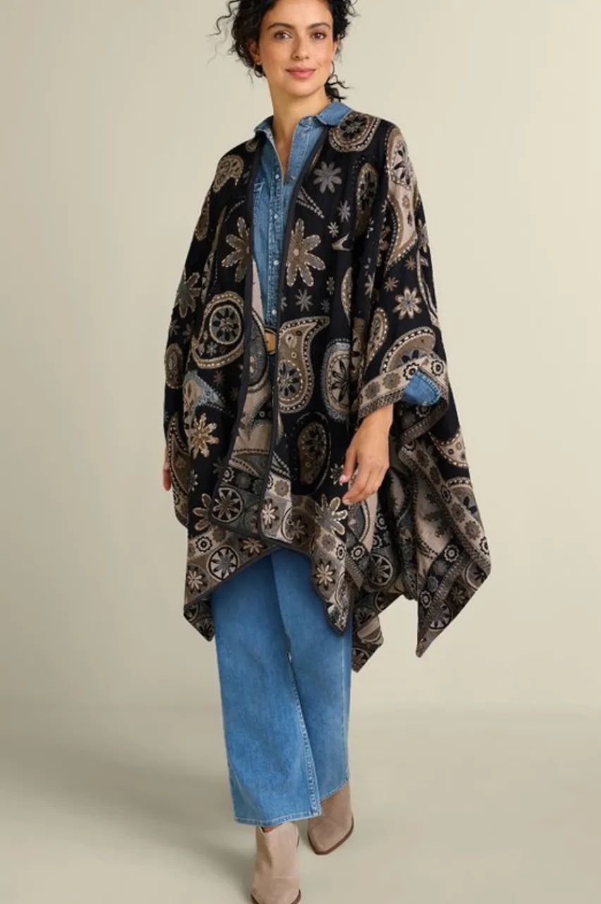 Soft Surroundings Yasmin Embroidered Wrap- Toppers|Jackets & Coats
