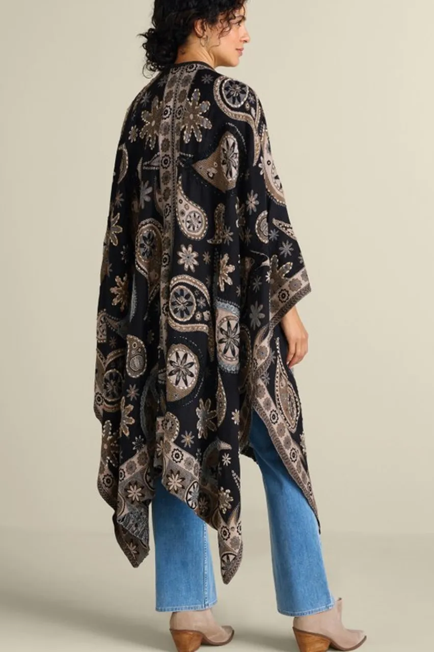 Soft Surroundings Yasmin Embroidered Wrap- Toppers|Jackets & Coats